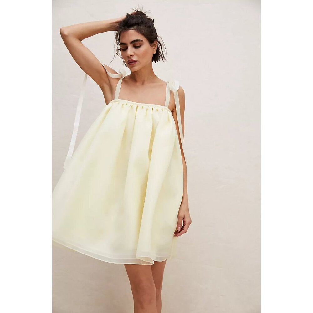 NWT Selkie The Powder Puff in Dole Whip Yellow A-line Mini Tank Dress XL